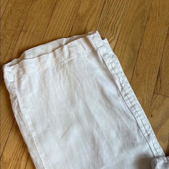 Athleta cabo linen wide leg pants white 12T - Picture 5 of 7